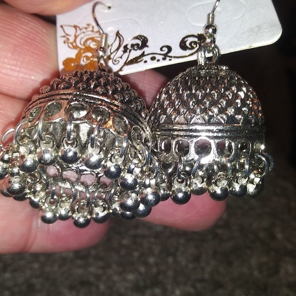 Silver BoHo earrings - Picture 3 of 4